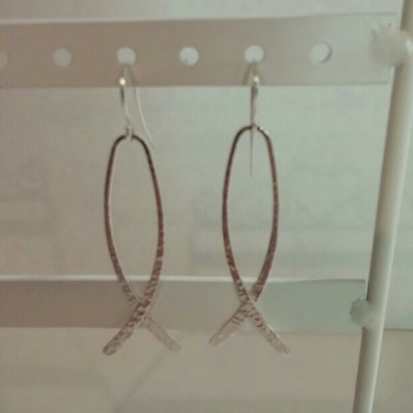Sterling Silver Dangle Earrings - Picture 2 of 3
